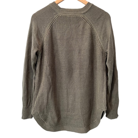 Olive Green Knit Sweater - Picture 3 of 8